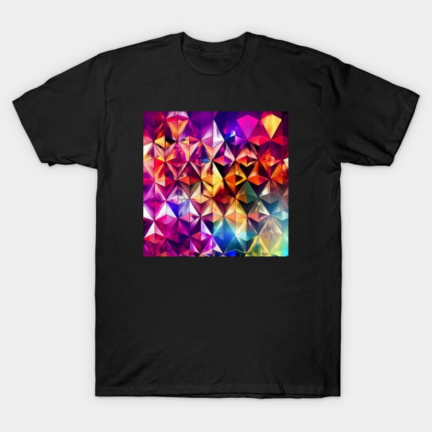 Colorful crystal pattern T-Shirt by etherElric